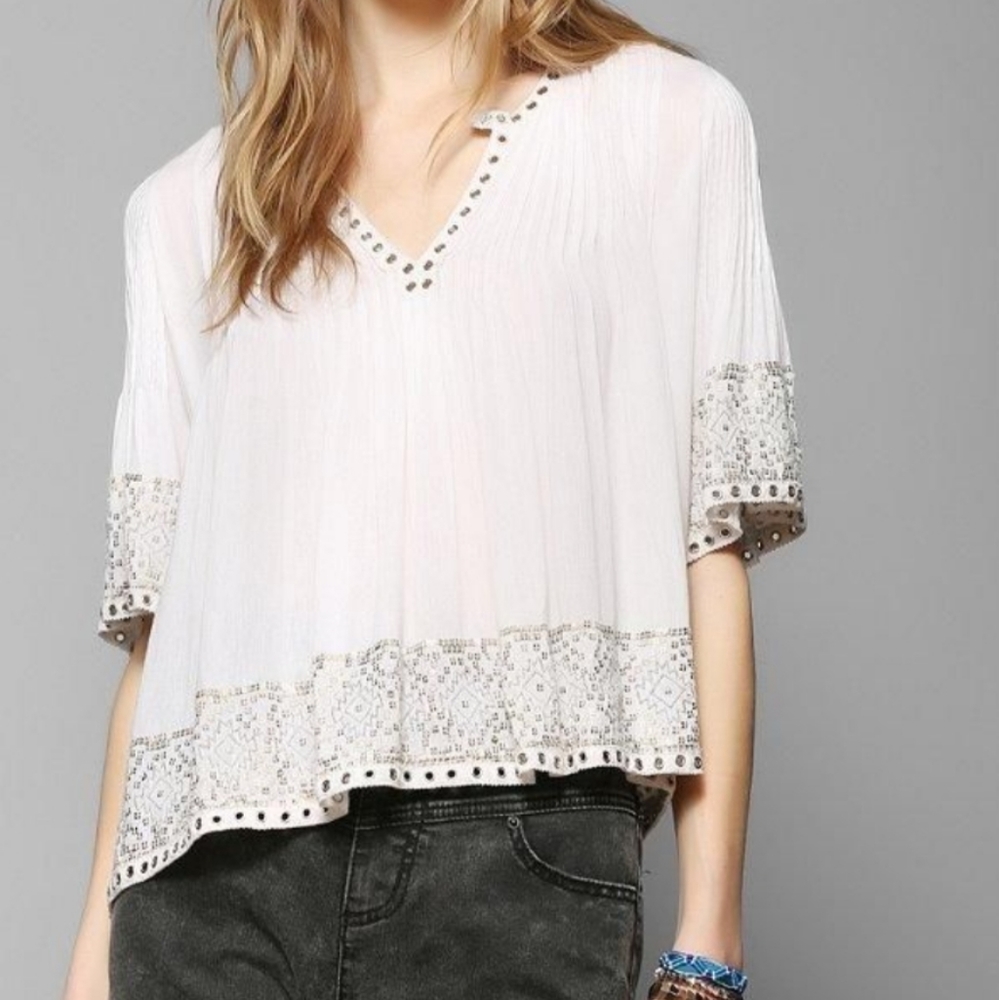 Love Sam Metal Ikat Blouse